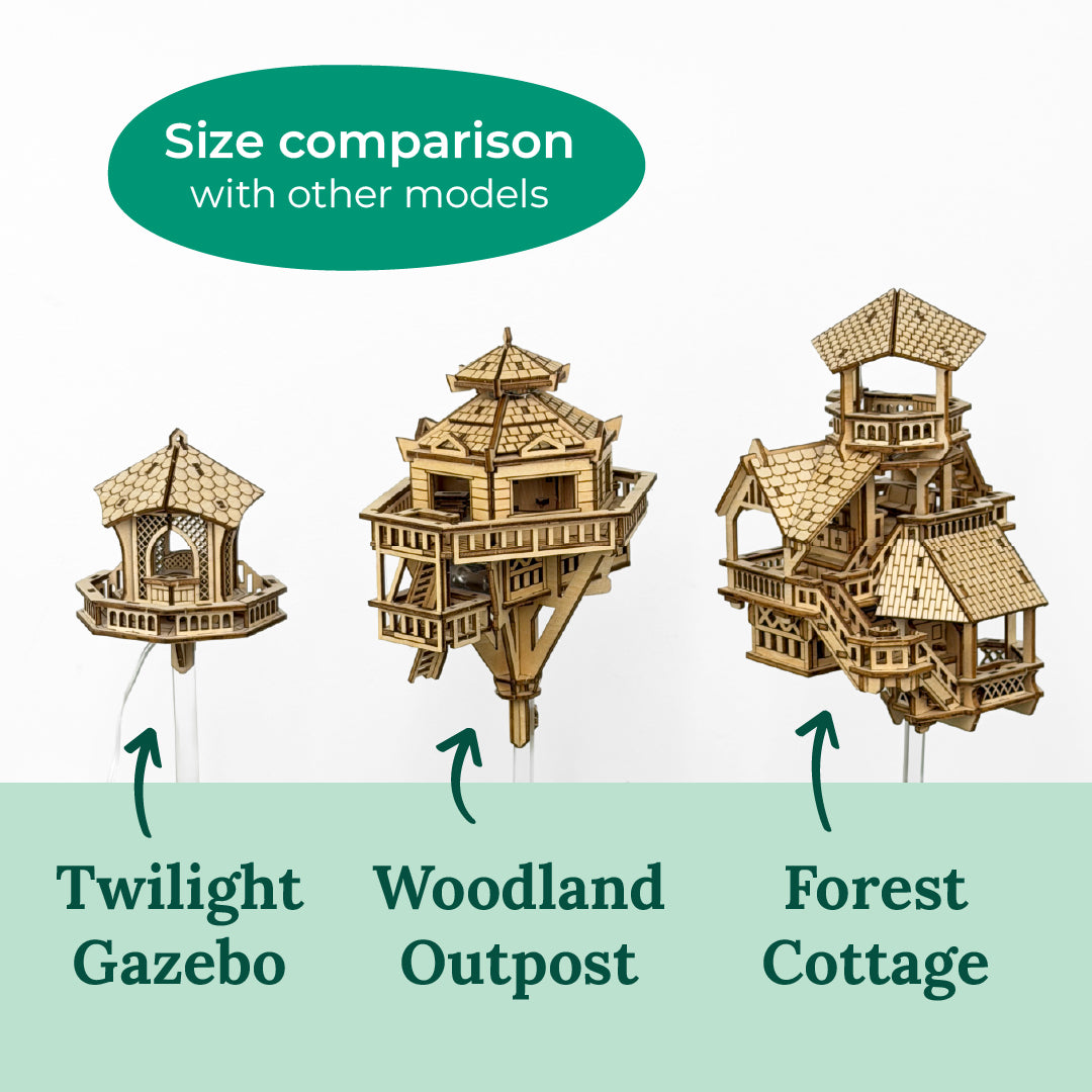 3Dペーパーハウス(trois dimensions) Twilight Gazebo Mini Treehouse - DIY Kit | Tiny Treehouses – Tiny